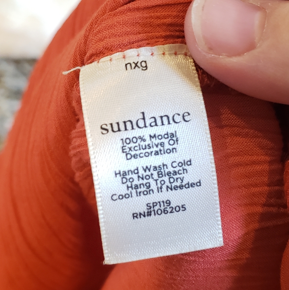 Sundance Eventide Smocked Crinkle Voile Top - Picture 5 of 6